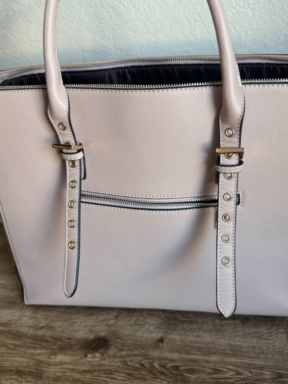 Vista Blush Pink Laptop Tote, Bag w/ 15” Laptop Compartment - Picture 2 of 8